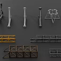 Industrial Equipment Assorted Metal Frames Structural Components And Engineering Parts