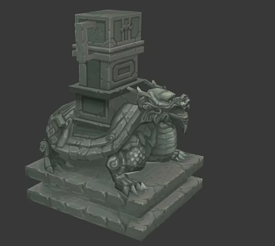 Turtle Stele 3d model Turtle Stele 3d model