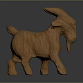 Wooden Goat Shaped Decorative Furniture Figurine for Home Decoration
