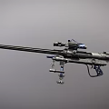 Tactical Sniper Rifle With High Precision Scope And Bipod Support Stand 3d model