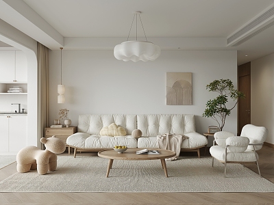 Nordic Living Room 3d model