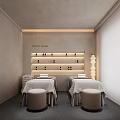 Elegant Modern Beauty Salon Treatment Room With Cozy Massage Beds And Soft Ambient Lighting