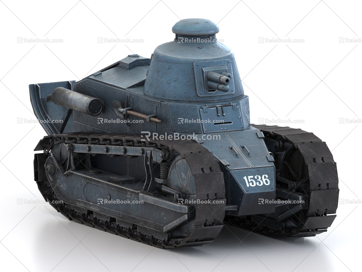 Renault FT17 tank French tank World War II tank 3d model