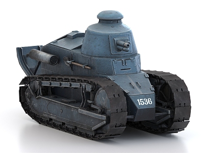 Renault FT17 tank French tank World War II tank 3d model