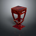 Elegant Small Mahogany Table with Drawer and Ornate Carved Legs Design