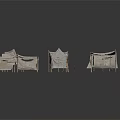 Multiple White Canvas Tents With Foldable Stands And Portable Design For Camping