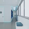 Pro Kids School With Modern Reception Desk And Friendly Robot In Tech Labs