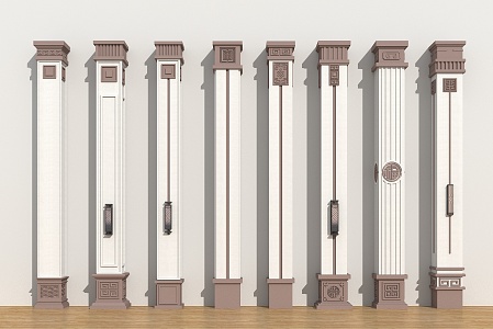 Chinese pillar 3d model