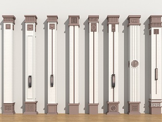 Chinese pillar 3d model