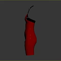 Red Halter Neck Bodycon Dress For Women Fashionable Daily Casual Wear