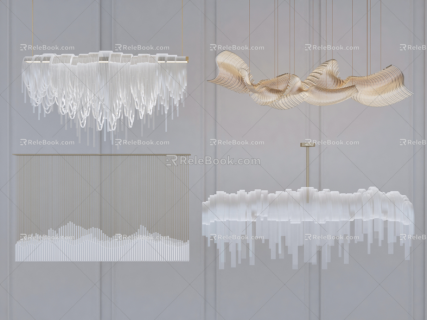 Modern crystal chandelier chandelier 3d model