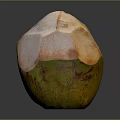 Fresh Green Coconut Fruit With Natural Peeled Surface And Smooth Texture