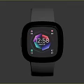 Fashionable Smartwatch With White Strap Square Dial And Colorful Display As Accessory