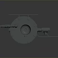Mechanical Industrial Vessel With Pipes Valves Top Fitting And Support Base