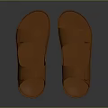 Brown Slippers with Simple Double Straps Lightweight Flat Sole Design for Daily Casual Wear