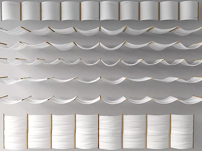 White Ceiling Drapery With Elegant Multi Layered Design 3d model White Ceiling Drapery With Elegant Multi Layered Design 3d model