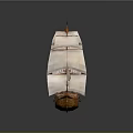 Retro sailing ship ancient ship ancient warship large ancient ship ancient warship 3d model