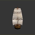 Retro sailing ship ancient ship ancient warship large ancient ship ancient warship 3d model