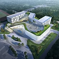 Design of College Student Activity Art Center and College Office Building of Maritime College 3d model