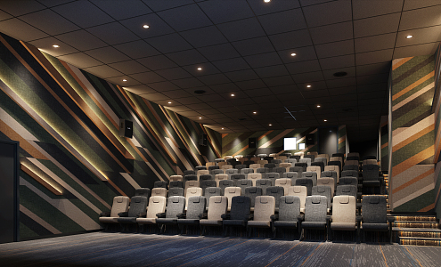 Modern Cinema Hall 3d model