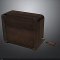 Vintage Wooden Box With Rich Texture Metal Hardware And Sturdy Handle