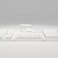 Modern Jewelry Counter Display 3d model