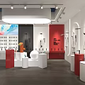 Stylish Modern Bathroom Faucets on Display at Hengzun Sanitary Exhibition Booth