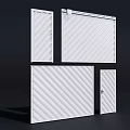 White Sliding Doors With Diagonal Pattern For Interior Home Use In Various Sizes