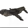 Mythical Dragon With Leathery Wings Scaly Body Spiked Back 3D Model Isolated On White Background