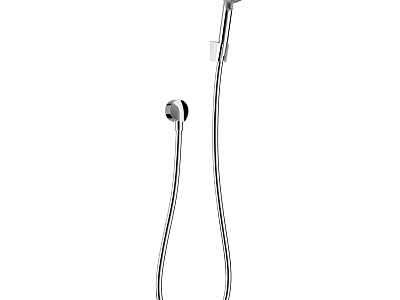 Handheld Showerhead with Flexible Hose and Wall Mount Modern Chrome Finish for Bathroom Use 3d model
