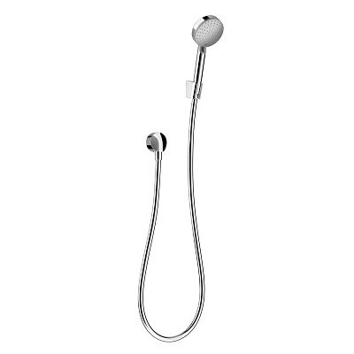 Handheld Showerhead with Flexible Hose and Wall Mount Modern Chrome Finish for Bathroom Use 3d model