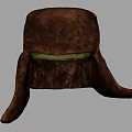 Cozy Brown Hat With Green Lining And Warm Ear Flaps Design 3d model