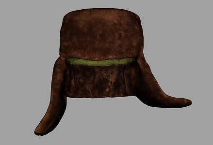 Northeast Cotton Hat Green Cotton Hat Cotton Hat Warm Hat 3d model