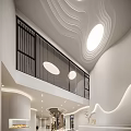 Hospital Outpatient Clinic Modern Interior With Smooth Lines And Lighting