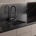 Modern Kitchen Cabinets Design With Light Gray Finish Marble Counter And Island Appliances