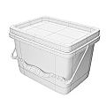 Practical Plastic Storage Container With Lid Handles And Measured Dimensions