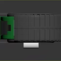 Professional Gray And Green Tape Measure With Metal Clip And Rubber Grip