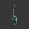 Portable Black Military Walkie Talkie With Long Antenna As Weapon Communication Device