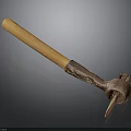 Vintage Hand Hammer With Wooden Handle And Rustic Metal Head Tool