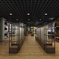 4S Shop Interior With Shelves Tires Seats Display Area And Wooden Flooring