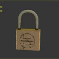 Lock combination lock metal lock antique lock old lock tools hardware tools processing tools furniture 3d model