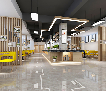 Restaurant Canteen 3d model