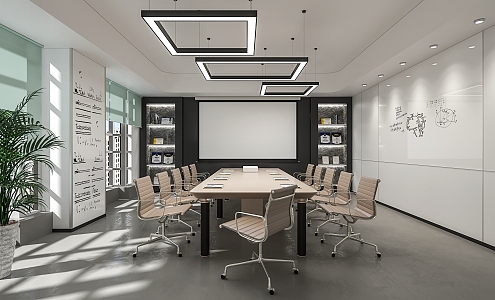 Modern Meeting Room Meeting Table and Chair 3d model