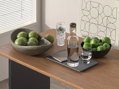 food and beverage fruit plate fruit plate lemon 3d model
