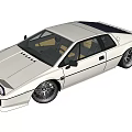 Silver Vintage Sports Car With Round Headlights And Custom Wheels On Night Street