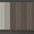Modern Wooden Wall Paneling With Vertical Striped Two Tone Interior Design 3d model