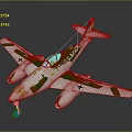 White Model Airplane With Green Brown Camouflage Twin Engine And Cross Insignia Design