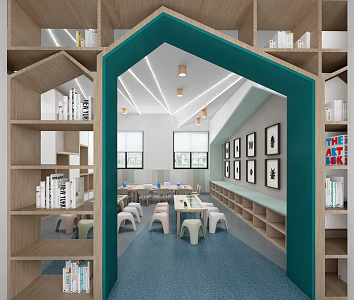 Modern Kindergarten Handicraft Room 3d model
