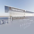 Modern Digital Store With Glass Exterior And Displayed Electronic Products Showcase Area