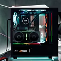 Modern computer desktop computer host 3d model
